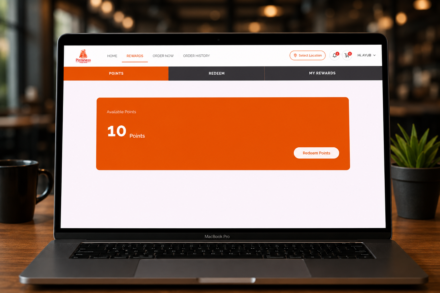 Points system interface
